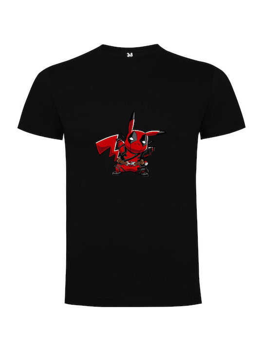 iLovePrints Iconic Cyber Ninja Deadpool T-shirt Schwarz