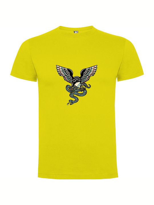 iLovePrints Avian Serpent Slayer T-shirt Yellow