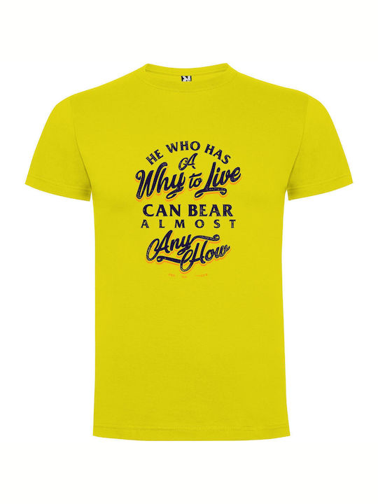 iLovePrints Living With Purpose T-shirt Yellow