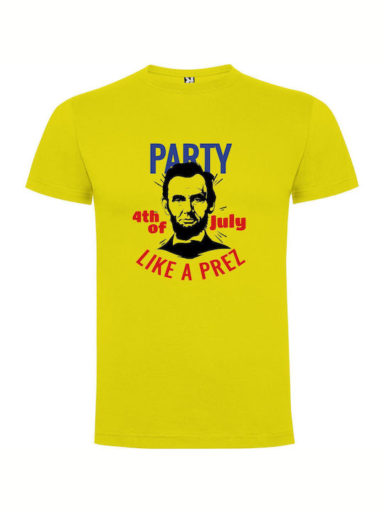 iLovePrints Presidential July Bash Tricou Galben