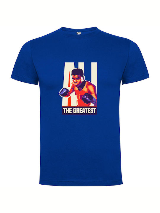 iLovePrints The Champ's Masterpiece T-shirt Blau