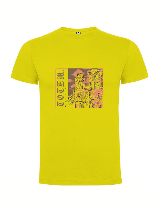 iLovePrints Totem Dreamscape T-shirt Gelb