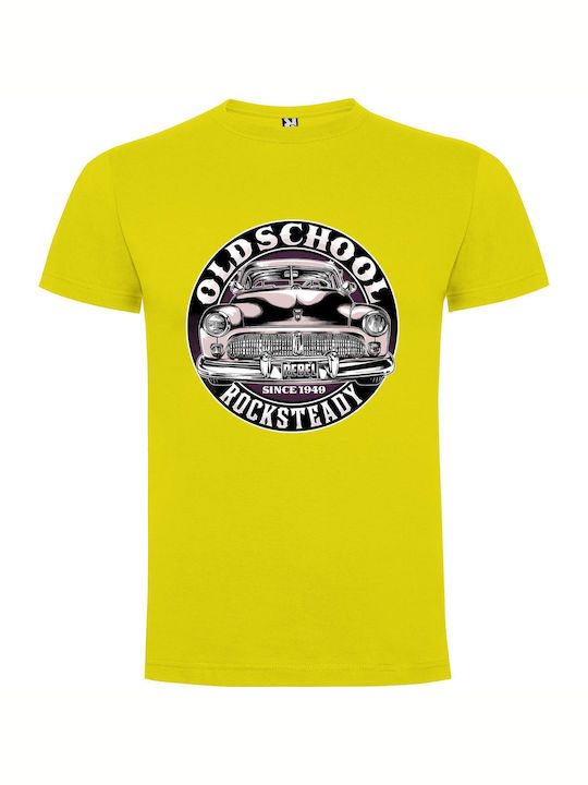 iLovePrints Steady Retro Ride T-shirt Yellow