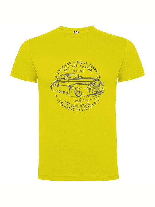 iLovePrints Retro Ride Revival T-shirt Yellow