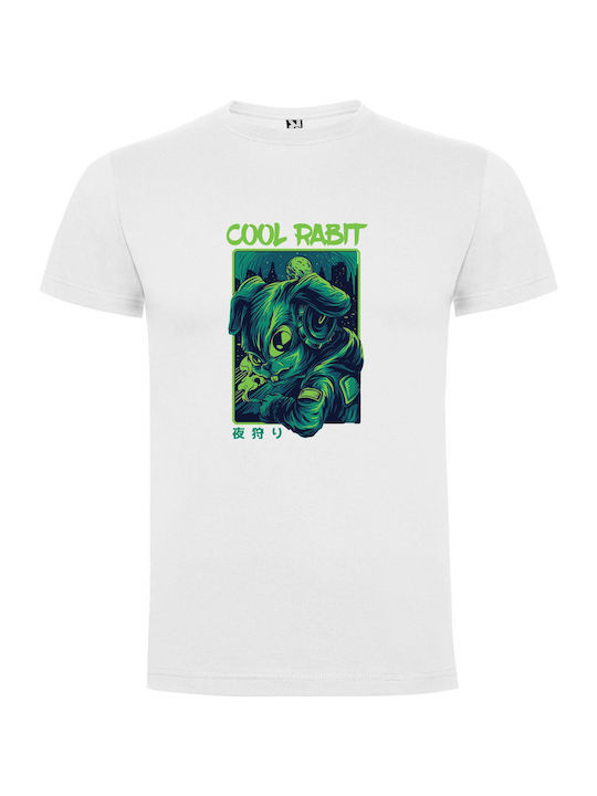 iLovePrints Cyber-rabbit Chic T-shirt White