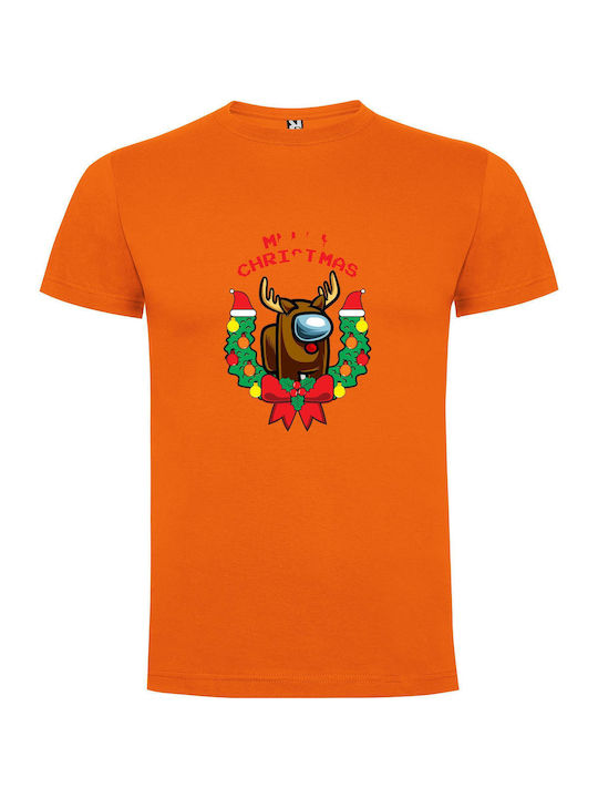 iLovePrints Merry Reindeer Profile Picture T-shirt Orange