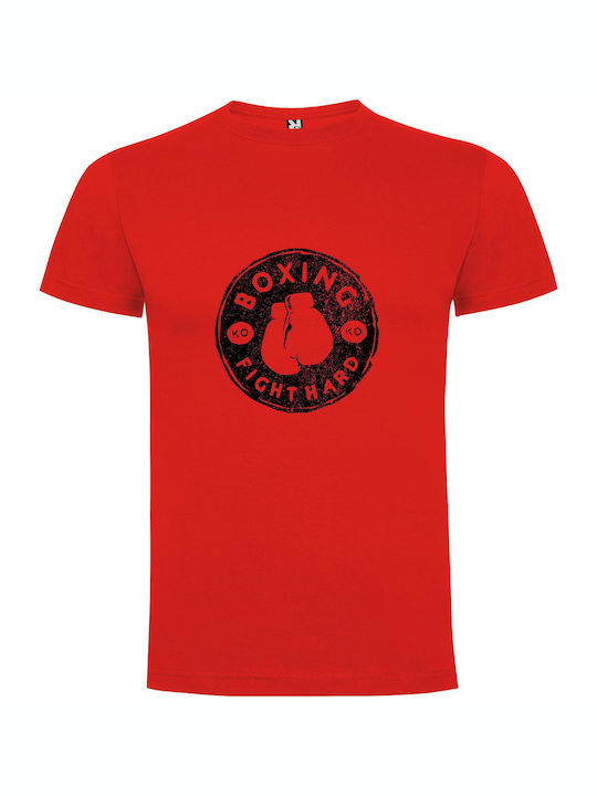 iLovePrints Boxing Glory Stamp T-shirt Red