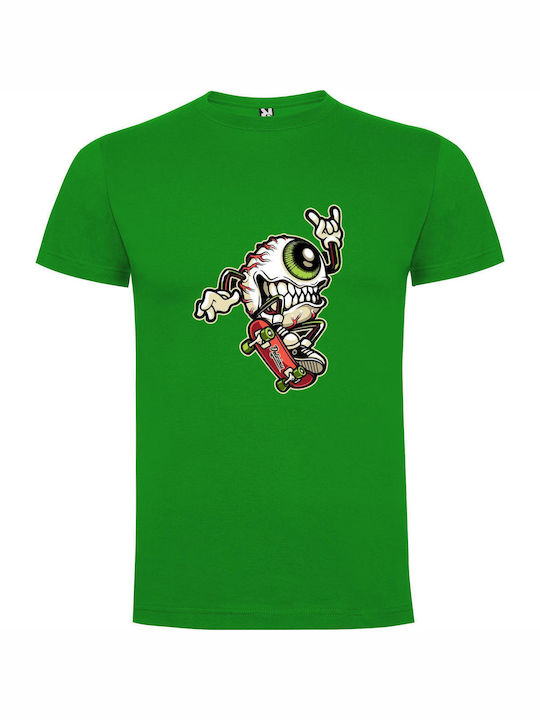 iLovePrints Monstrous Skateboarding T-shirt Green