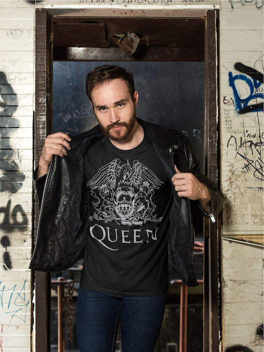 Softworld Queen Logo T-shirt Μαύρο