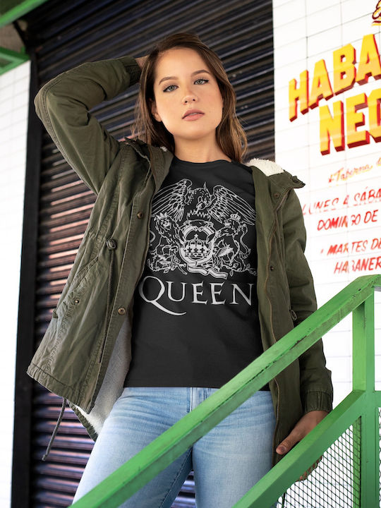 Softworld Queen Logo T-shirt Μαύρο