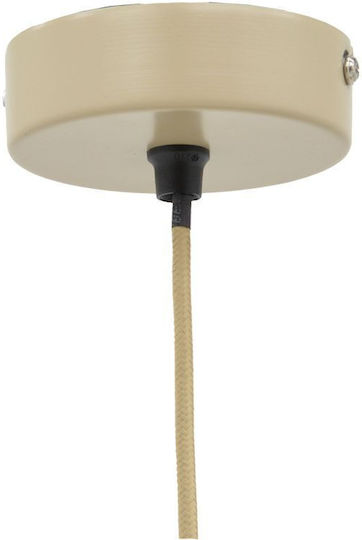 Inart Crossio Pendant Light Beige with Socket E27 36x36x110cm
