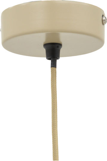 Inart Natural Pendant Light Brown with Socket E27 50x50x115cm