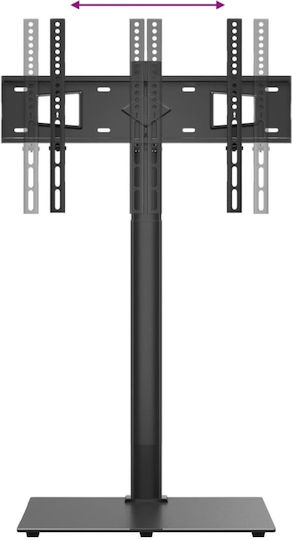 vidaXL 379565 TV Mount Floor with Arm up to 65" Black
