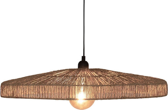 Atmosphera Bellamy Κρεμαστό Φωτιστικό Καφέ Boho με Ντουί E27 58x58εκ.