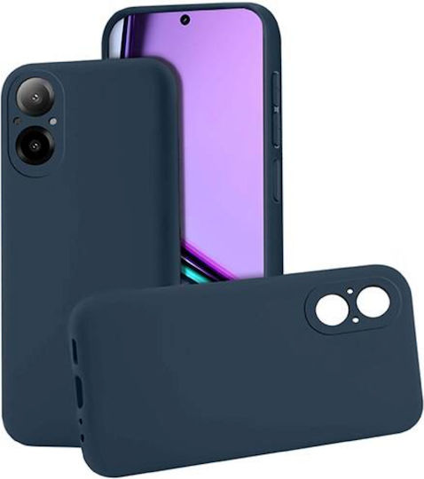 Techwave Matt Back Cover Silicone Durable Navy Blue (Realme C67)