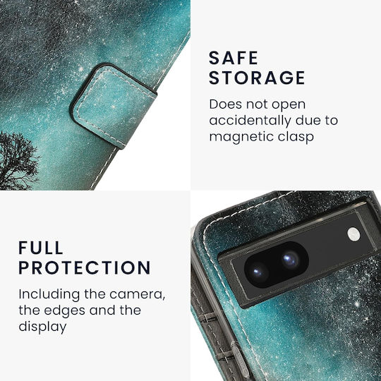 KWmobile Cosmic Nature Wallet Δερματίνης Πολύχρωμο (Google Pixel 7a)
