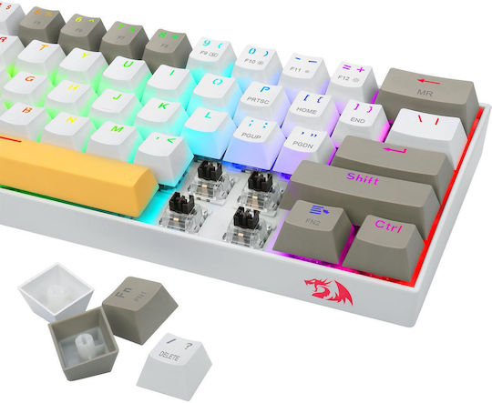Redragon Draconic PRO K530 Drahtlos Gaming Mechanische Tastatur mit Benutzerdefiniert Braun Schaltern und RGB-Beleuchtung (Englisch US) Gray/Yellow