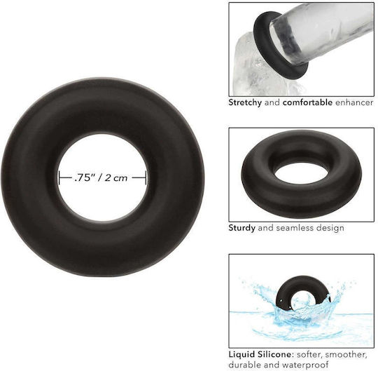 Boss Of Toys Alpha Silicone Black Cock Ring