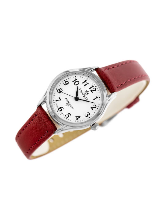 Perfect Watch with Burgundy Leather Strap