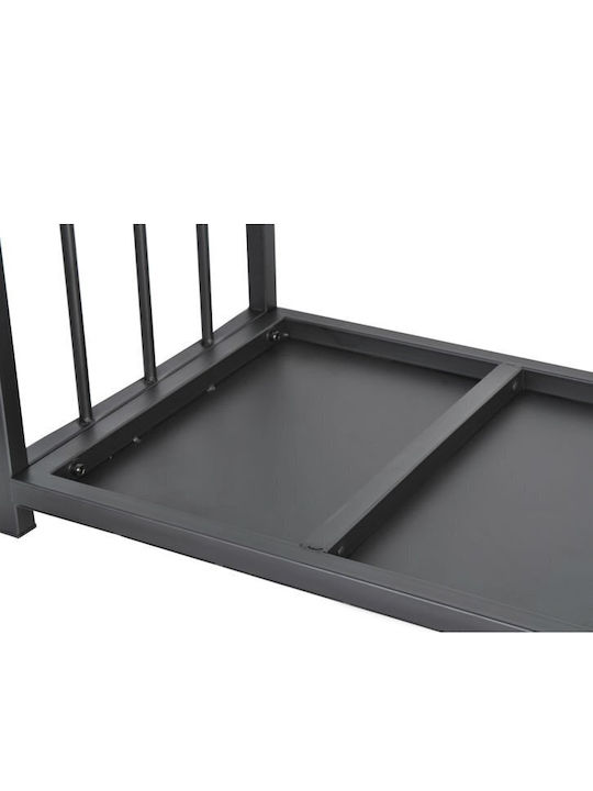 Μεταλλική Τσάντα Μεταφοράς Ξύλων 50.5x37x50cm Μαύρη