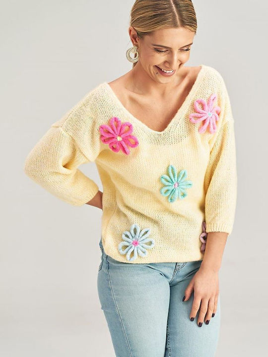 Figl Damen Pullover Yellow