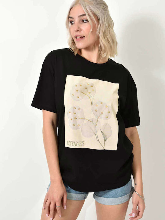 Botanee Damen T-Shirt Schwarz