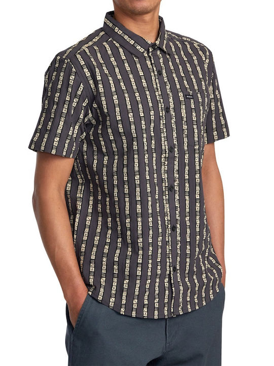 Short-sleeved Cotton Shirt Black