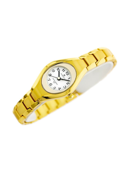 Perfect Watch with Gold Metal Bracelet