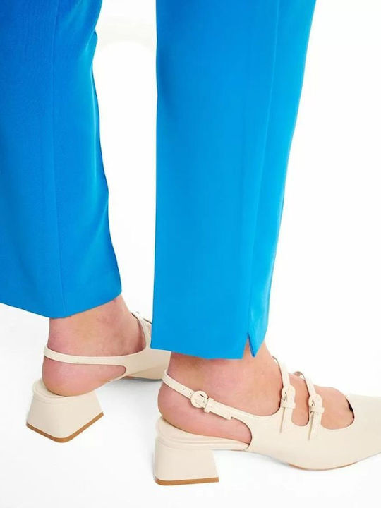 Damen Stoff Hose in Schlanker Passform Blau