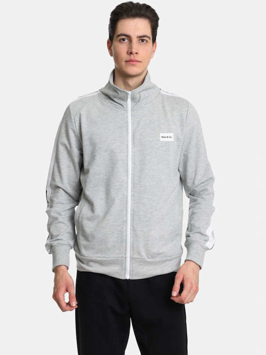 Paco & Co Men's Sweatshirt Jacket Melange Gray