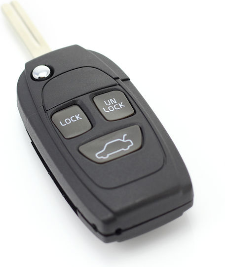CarGuard Carcasă cheie auto cu lamă cu 3 butoane pentru Volvo