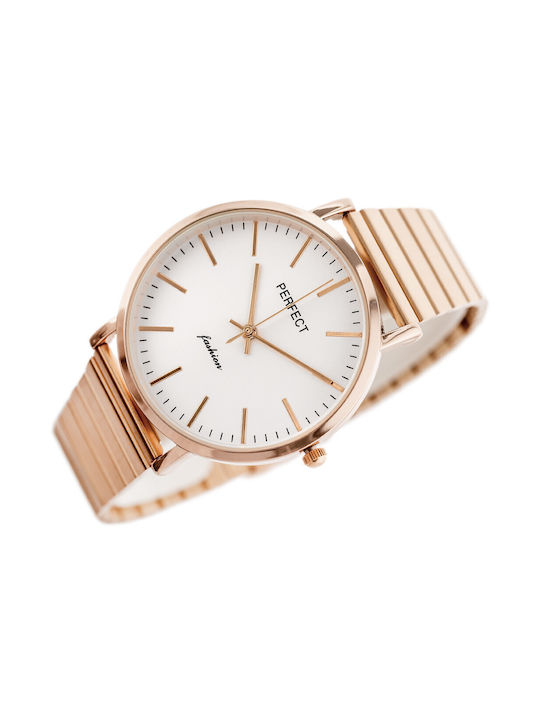 Perfect Watch with Pink Gold Metal Bracelet