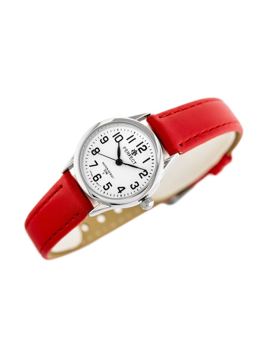 Perfect Watch with Red Leather Strap