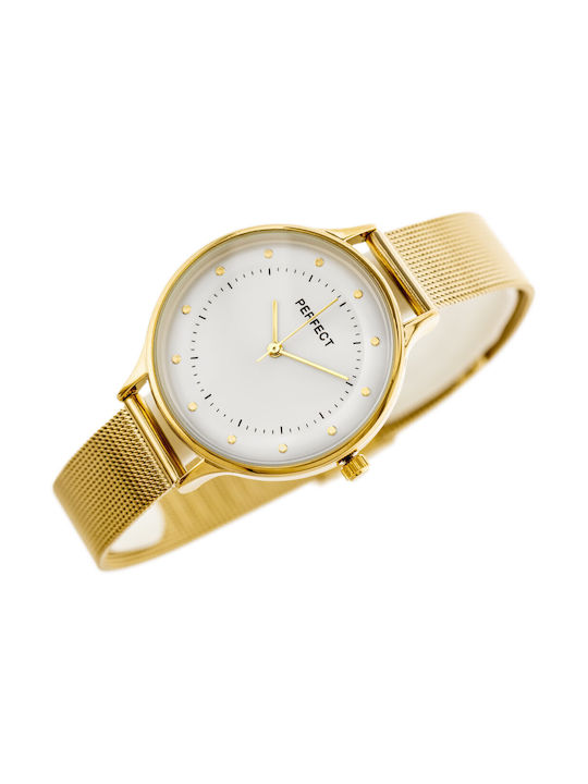 Perfect Uhr mit Gold Metallarmband