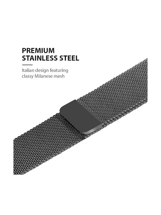 Crong Milano Λουράκι Ανοξείδωτο Ατσάλι Γκρι (Apple Watch 42/44/45/49 mm (Graphite))