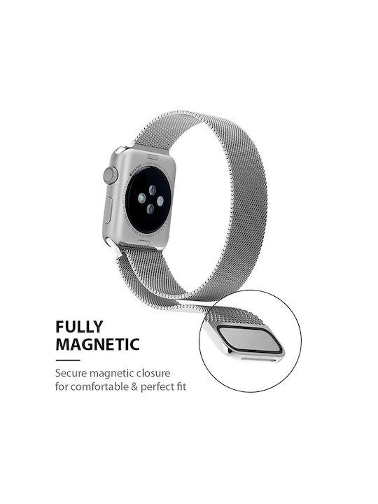 Crong Milano Λουράκι Ανοξείδωτο Ατσάλι Γκρι (Apple Watch 42/44/45/49 mm (Graphite))