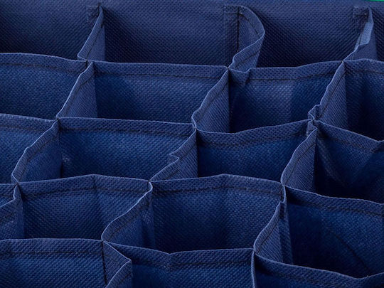 Schubladenorganisator für Socken / Unterwäsche / Krawatten / Gürtel in Blau Farbe 34x30x10cm 1Stück