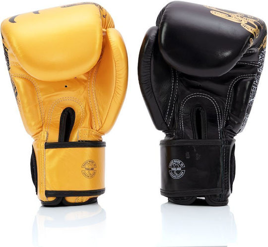 Fairtex Boxhandschuhe Leder für Kampf Schwarz