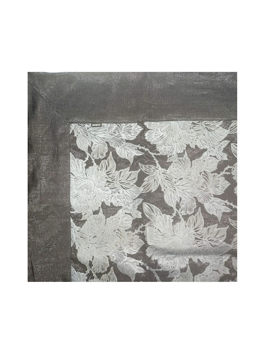 Aslanis Home Kariert Black Velvet-Black Metal 130x130cm