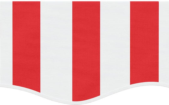 Vidaxl Replacement Mesh Fabric Striped Red White 4m Red