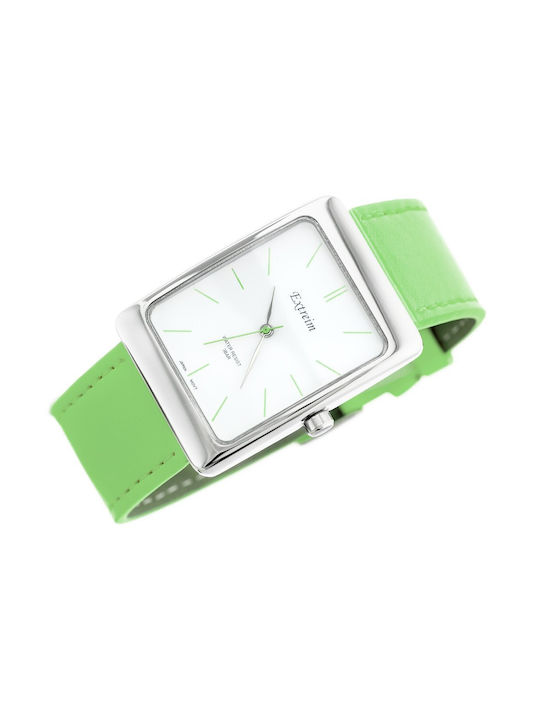 Extreim Watch with Green Leather Strap