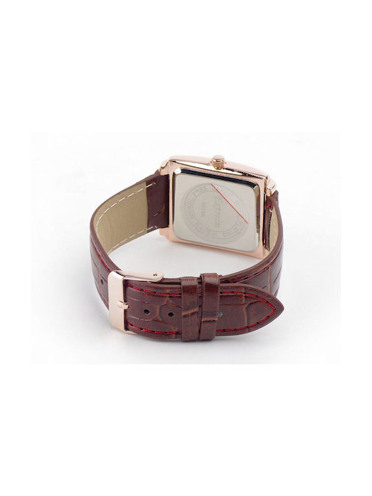 Extreim Watch with Burgundy Leather Strap