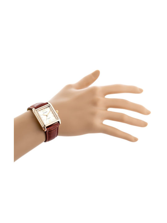 Extreim Damen Uhr mit Braun Lederarmband