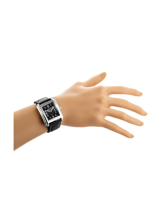Extreim Damen Uhr mit Schwarz Lederarmband