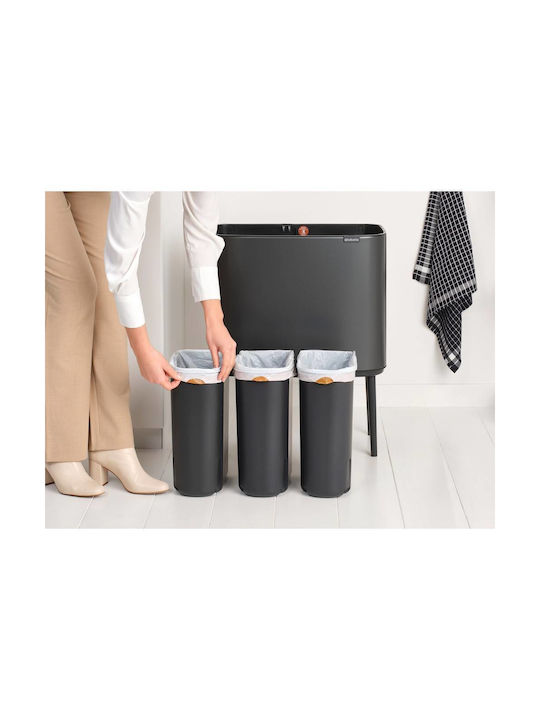 Brabantia Brabantia Mülleimer Für Recycling Kunststoff Push Graue 33lt