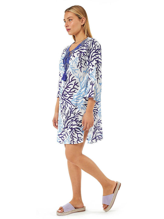 Verde Women's Caftan Beachwear Blue