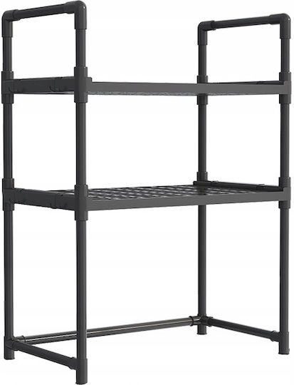 Metal Microwave Oven Stand 48x32x71cm Black Metal Microwave Oven Stand 48x32x71cm Black