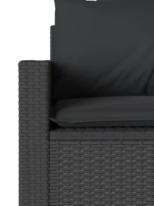 Set Sala De Mese Pentru Exterior 2 Piese Negru Cu Perne