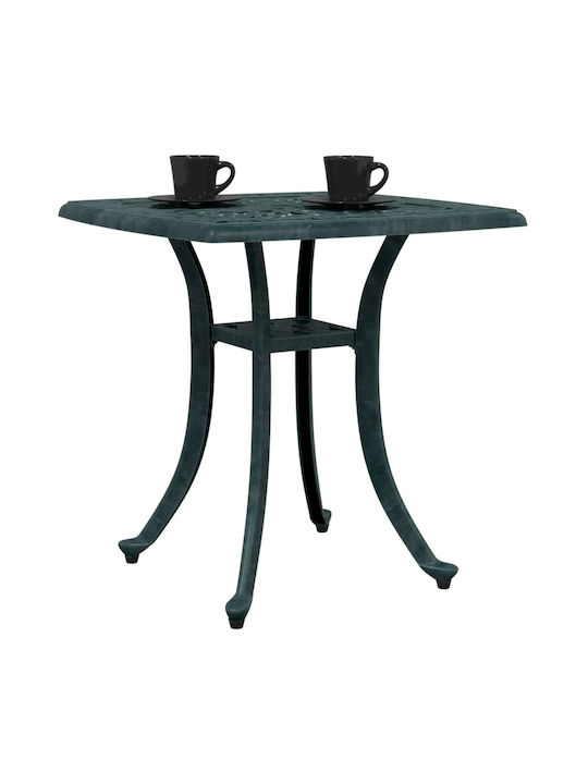 Sitting Room Outdoor Aluminum Table Green 53x53x53cm