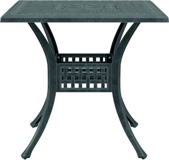 Masa pentru spații exterioare mici Aluminiu Verde 80x80x75buc